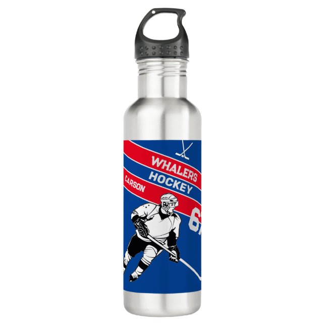 Personalized Hockey Water Bottle (Front)
