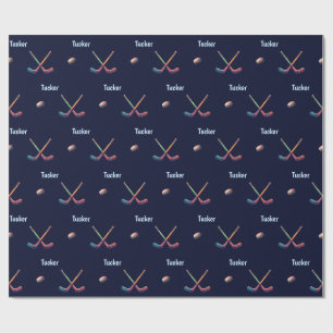 Personalized Hockey Wrapping Paper