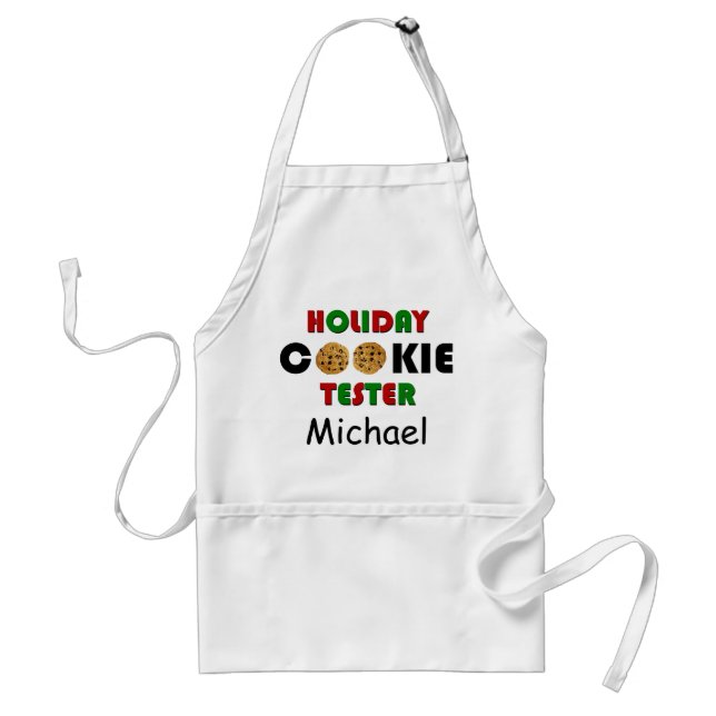 Personalized Hoilday Cookie Tester Apron (Front)
