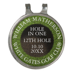 Personalized Hole in One Award Golf Hat Clip