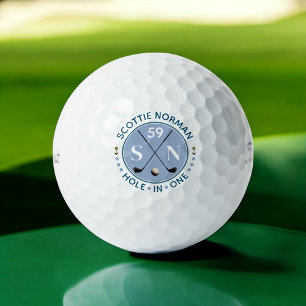 Personalized hole-in-one Classic Monogram Golf Balls