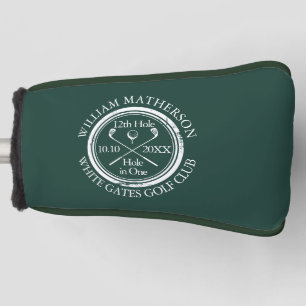 Personalized Hole in One Emerald Green Golf Head Cover