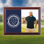 Personalized Hole in One Golfer Photo Navy Blue Award Plaque<br><div class="desc">Personalize the golfer's photo,  name,  location hole number and date to create a great keepsake to celebrate that fantastic hole in one golf award. Designed by Thisisnotme©</div>