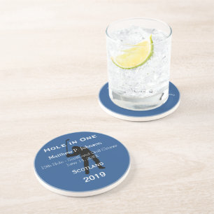 Personalized Hole In One Man Cave GOLFER'S Lodge Coaster