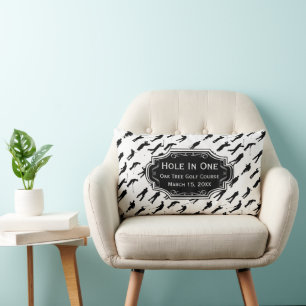 Personalized Hole In One Man Cave GOLFER'S Lodge Lumbar Pillow