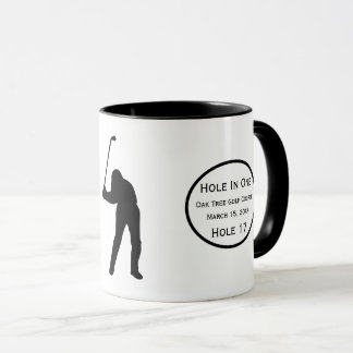 Personalized Hole In One Man Cave GOLFER'S Lodge Mug