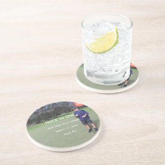Personalized Hole In One Man Cave Lodge Coasters