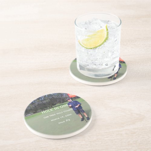 Personalized Hole In One Man Cave Lodge Coasters