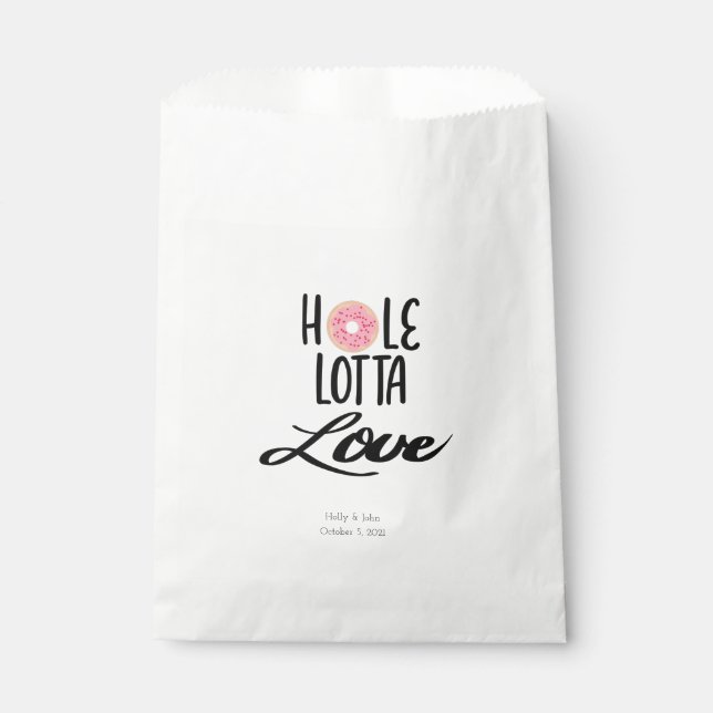 Personalized “Hole Lotta Love” Donut Favor Bags (Front)