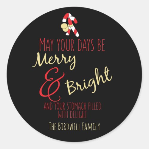 Personalized Holiday Baked Goods Classic Round Sticker