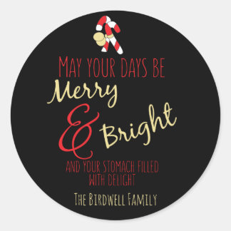 Personalized Holiday Baked Goods Classic Round Sticker