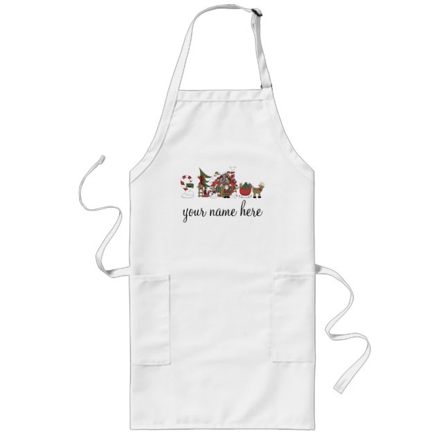 Personalized Holiday Baking Apron (Front)