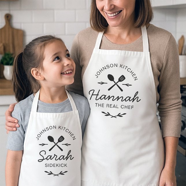 Personalized Holiday Baking Apron Matching set Duo (Creator Uploaded)
