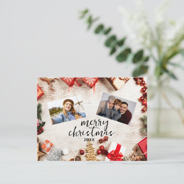 Personalized Holiday Card - Custom Photo Christmas (Standing Front)