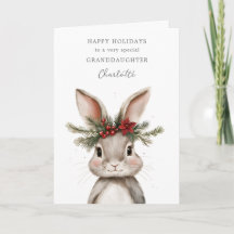 Personalized Holiday Card Granddaughter