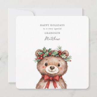 Personalized Holiday Card Grandson