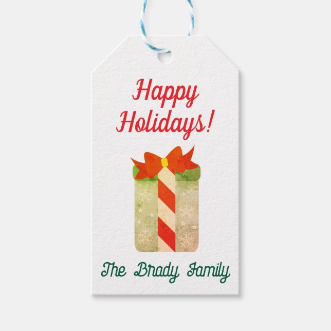 Personalized holiday gift tag (Front)