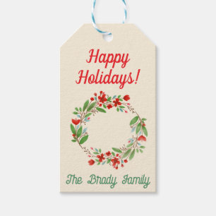 Personalized holiday gift tag