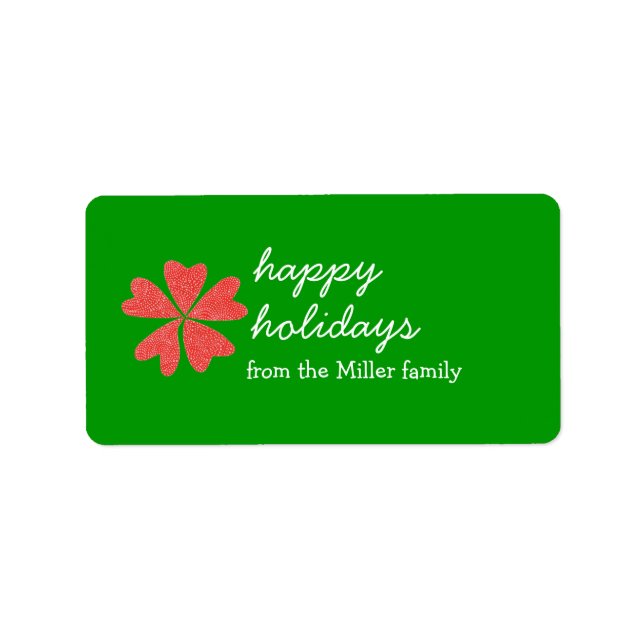 Personalized holiday gift tag sticker (Front)