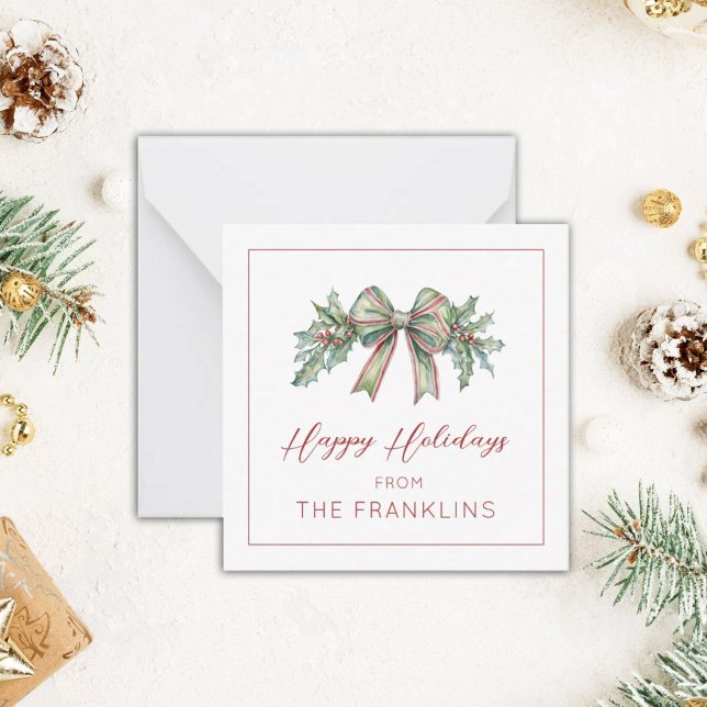 Personalized Holiday Greenery  Gift Enclosure Card (Creator Uploaded)