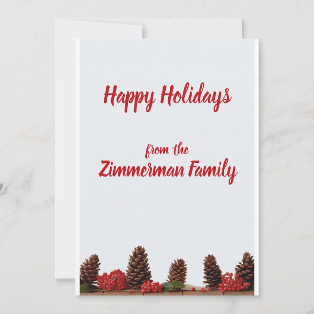 Personalized Holiday Greeting Card (Front)