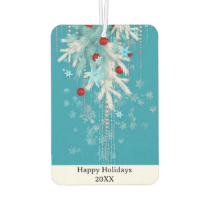 Personalized Holiday Ornaments w/ Snow Air Freshener