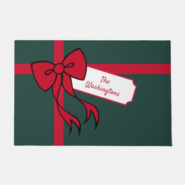 Personalized Holiday Package Doormat  (Front)