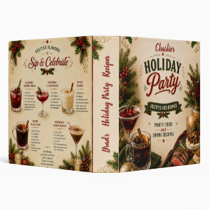 Personalized Holiday Party Recipe Binder