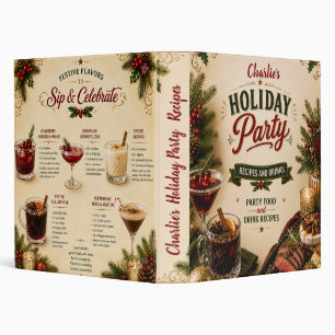 Personalized Holiday Party Recipe Binder