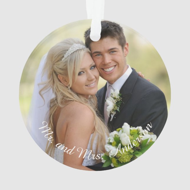Personalized Holiday Photo Snowflake Ornament (Back)
