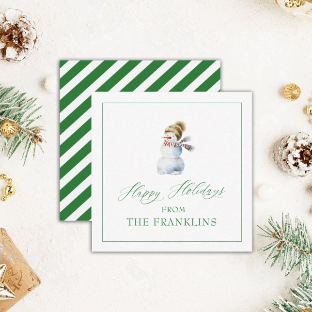 Personalized Holiday Snowman Gift Enclosure Card (Creator Uploaded)