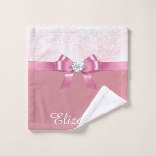 Personalized Holiday Sparkle Snowflake Washcloth