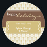 PERSONALIZED HOLIDAY STICKER :: spotted bracket 1<br><div class="desc">Original illustration & design by Kat Massard copyright 2009. - - - - - - - - - - - - - - - - - - - - - - - - - - - - - - - - - - - - - - - - - -...</div>