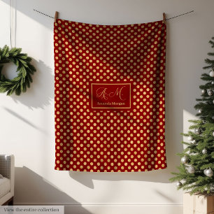 Personalized Holiday Throw Blanket Luxe Accent