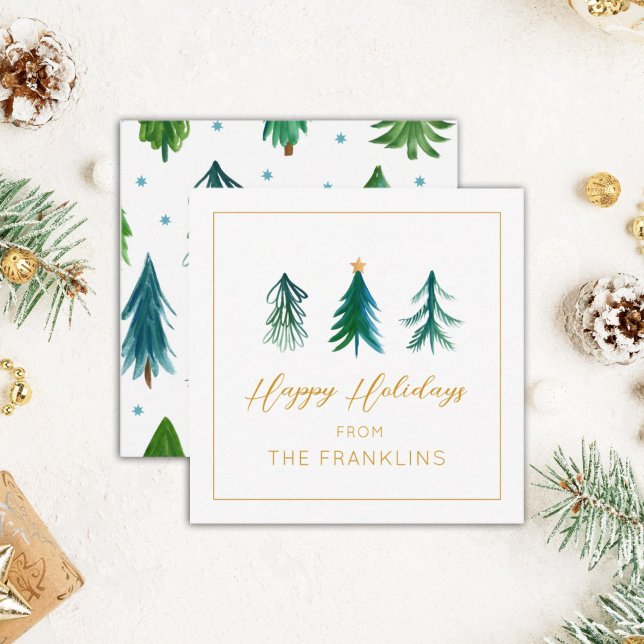 Personalized Holiday Trees Gift Enclosure Card (Creator Uploaded)