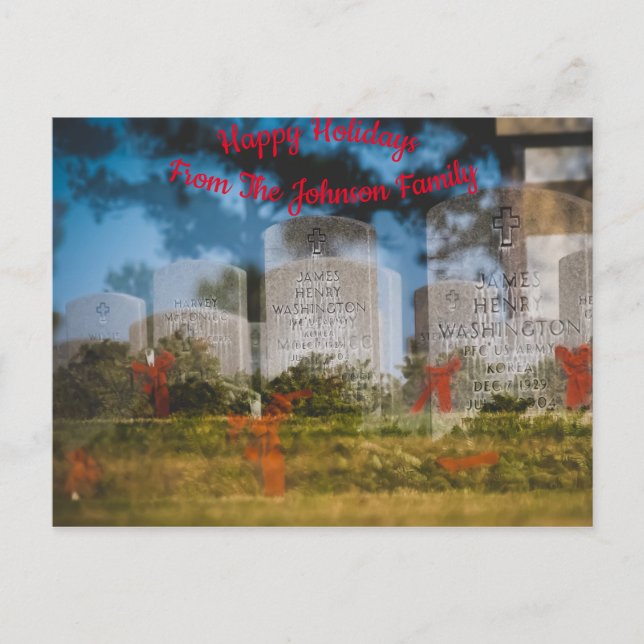 Personalized Holiday Veterans/Military Photo Cards (Front)