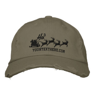 Personalized Holidays Santa Sleigh Ride Scene Embroidered Baseball Cap