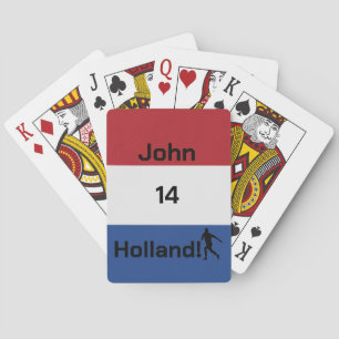 Personalized Holland Flag Football Game Poker Cards