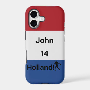 Personalized Holland Flag Football Gear iPhone 17 Case