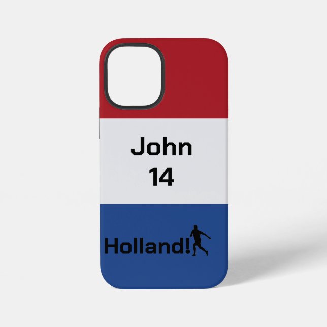 Personalized Holland Flag Soccer Pride iPhone Case (Back)