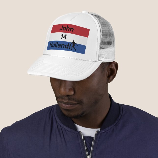 Personalized Holland Flag Soccer Pride Trucker Hat (In Situ)