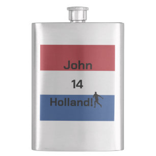 Personalized Holland Flag Soccer Spirit Flask