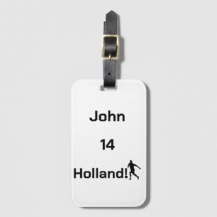 Personalized Holland Football Travel Gear Luggage Tag