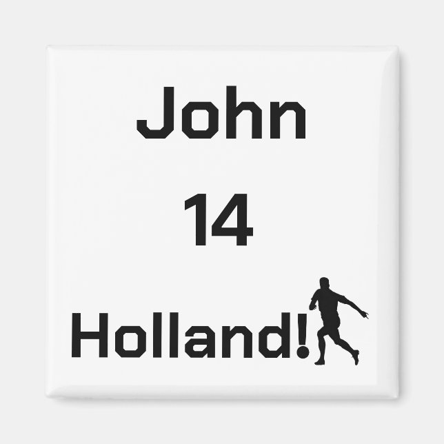 Personalized Holland Soccer Athletic Spirit Magnet (Front)
