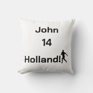Personalized Holland Soccer Fan Home Decor Throw Pillow