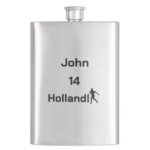 Personalized Holland Soccer Fan Tribute Flask