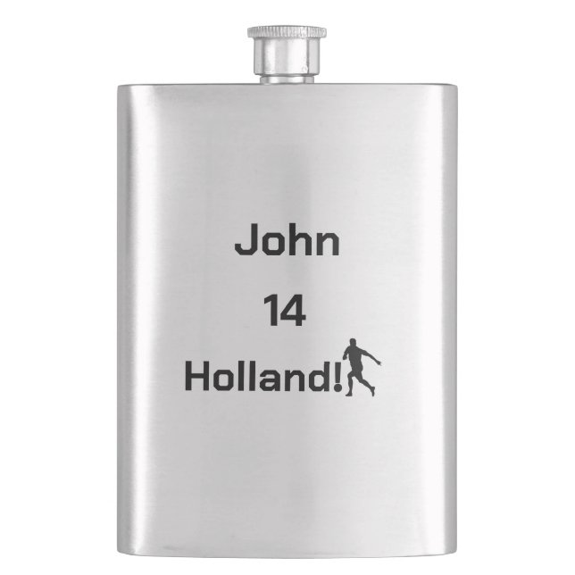 Personalized Holland Soccer Fan Tribute Flask (Front)
