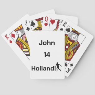 Personalized Holland Soccer Game Night Poker Cards