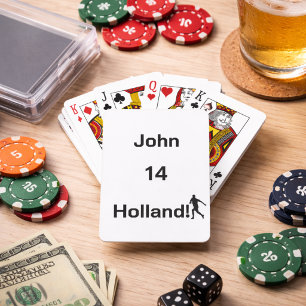 Personalized Holland Soccer Game Night Poker Cards
