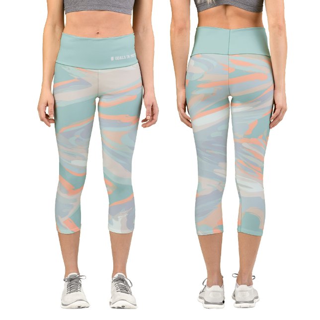 Personalized Holographic Camouflage  Capri Leggings (Creator Uploaded)